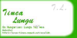 timea lungu business card